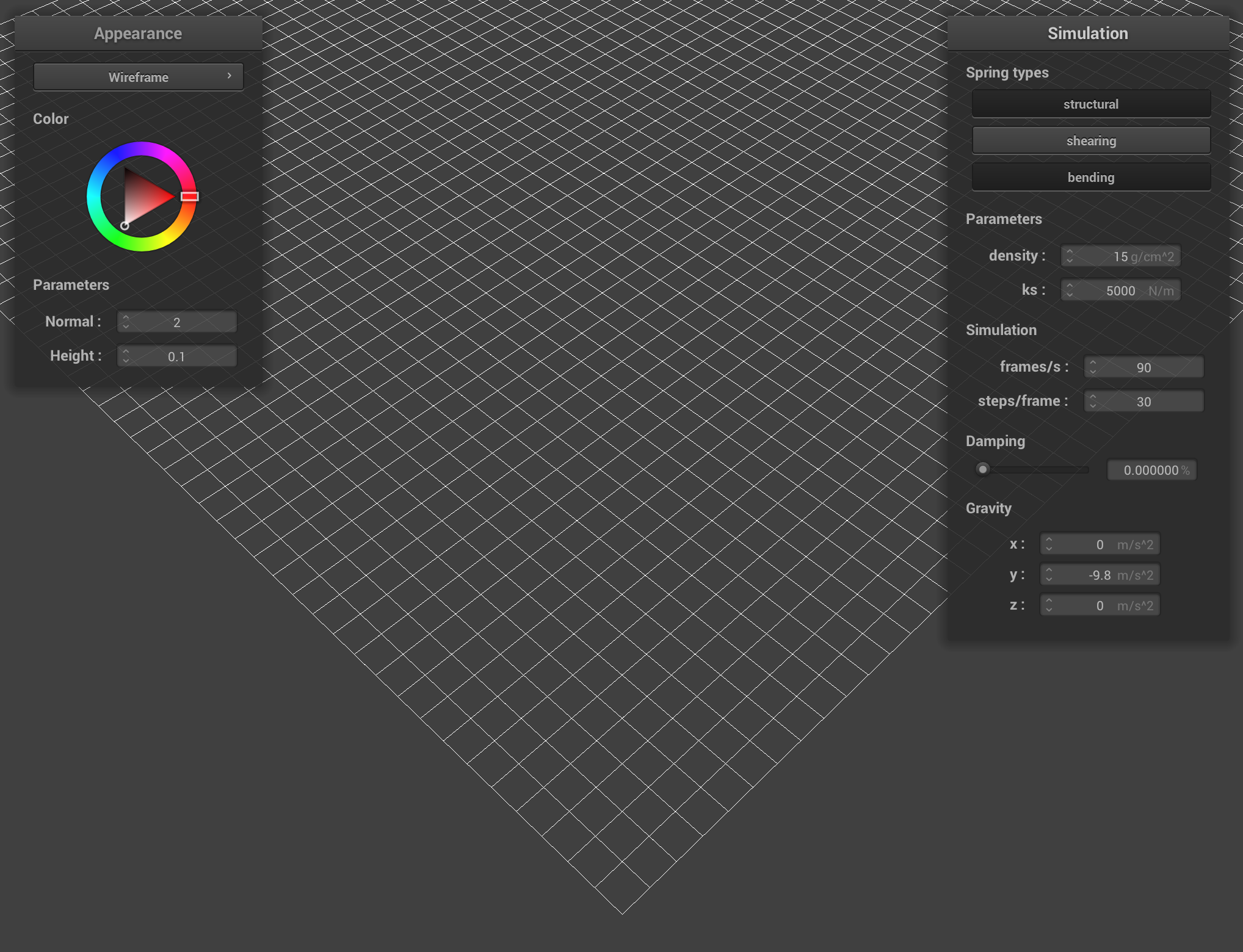 Wireframe without shearing